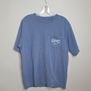 Southern Point Compant Men's Casual Blue Tee with Pocket Sz MEDIUM